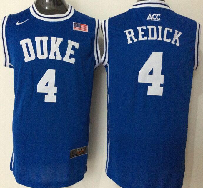 NCAA Men Duke Blue Devils #4 Redick blue->->NCAA Jersey